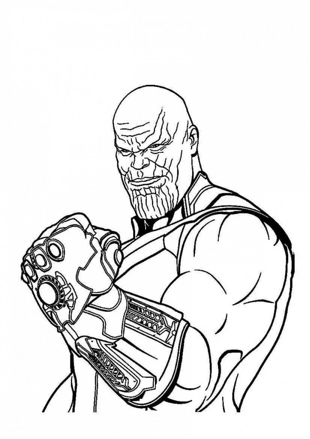 Раскраска Marvel Танос