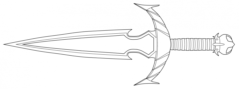 Даэдрический меч Skyrim чертеж