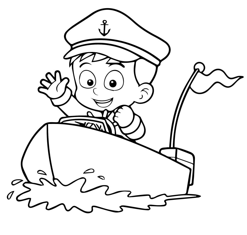 Раскраска Морячок для детей
