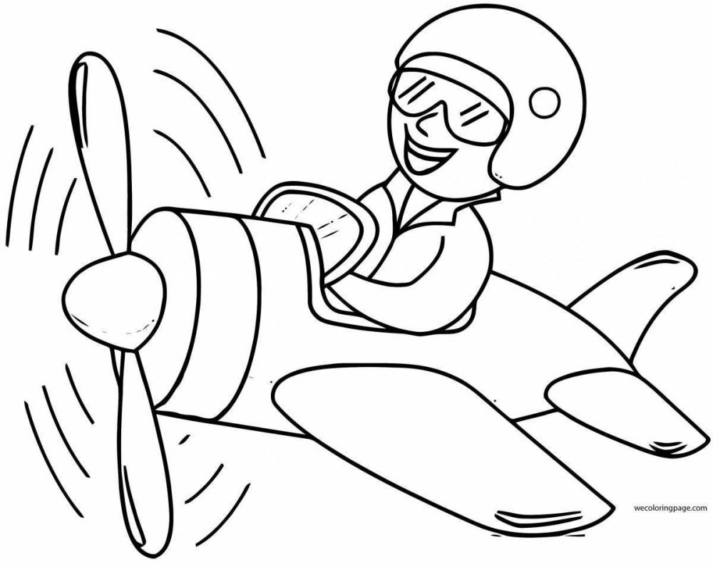 Рисунок карандашом пилота для детей дошкольного возраста