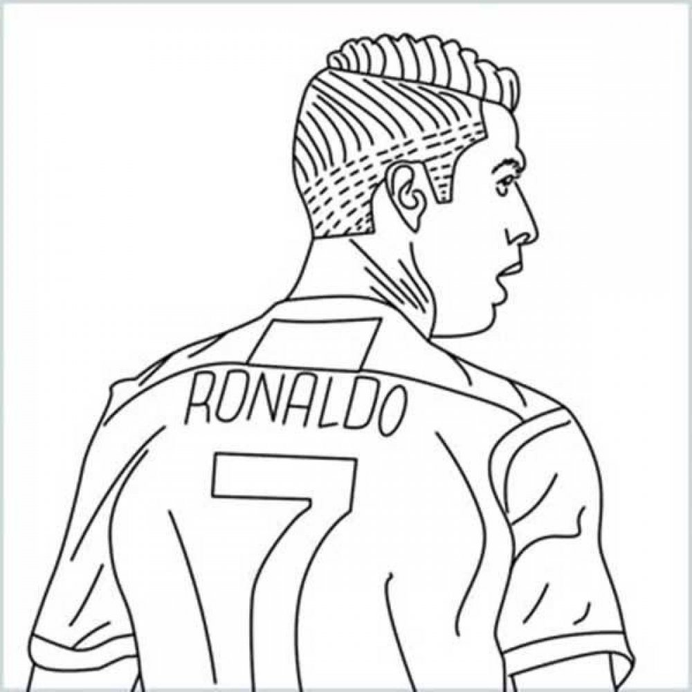 Раскраски футбол Кристиано Роналдо