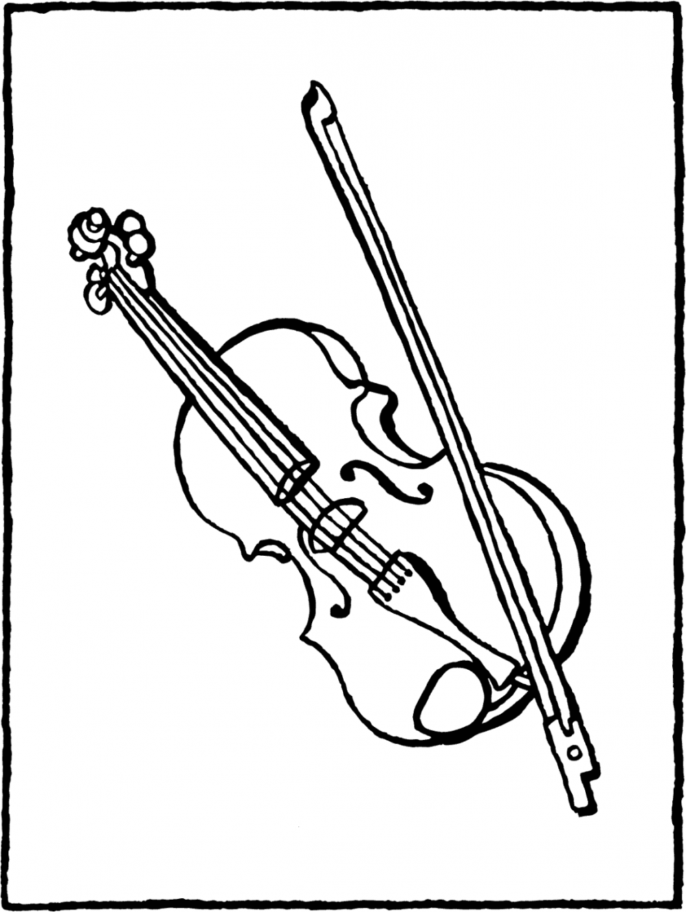 Скрипка раскраска для детей