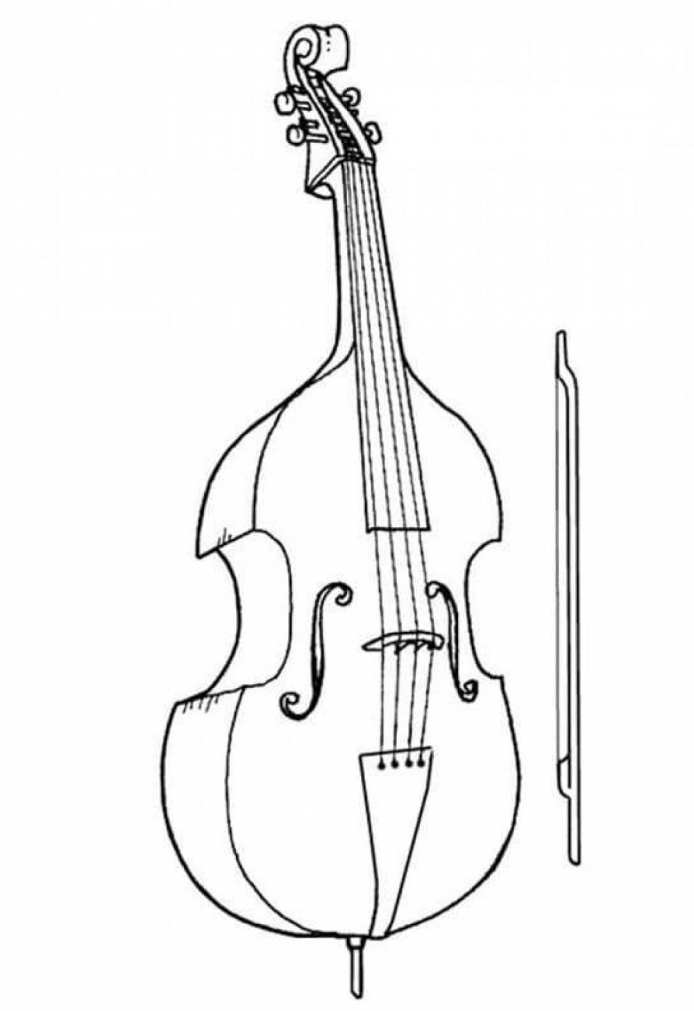 Скрипка рисунок для детей раскраска