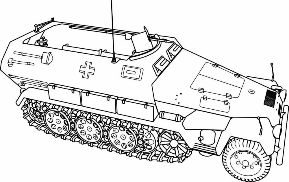 Раскраски военные танки