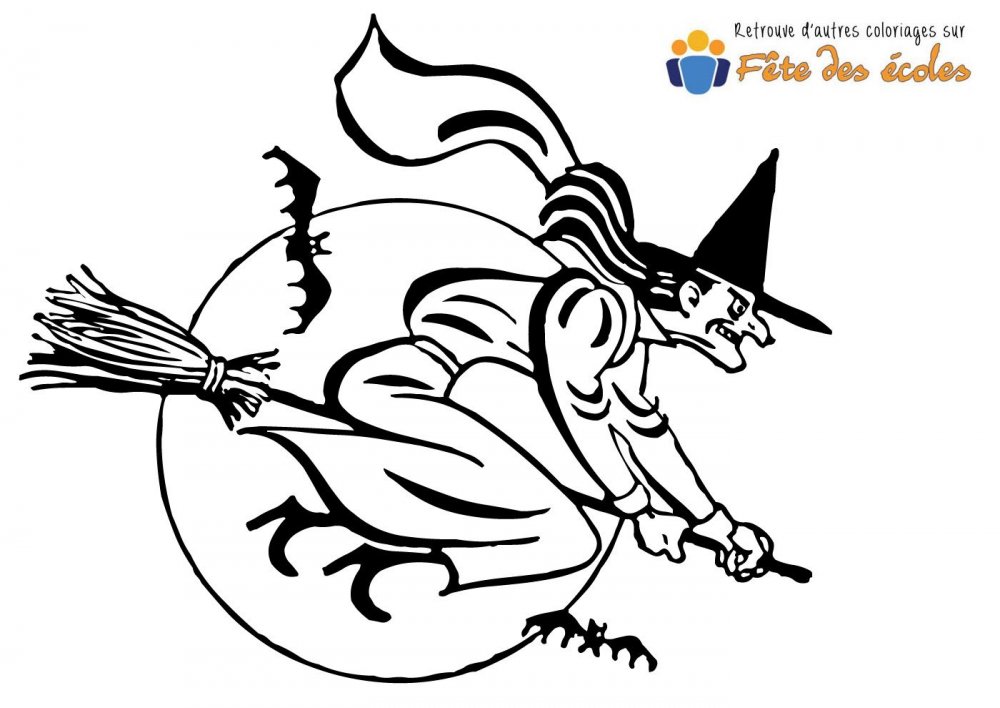 Раскраска аниме Хэллоуин ведьмочки