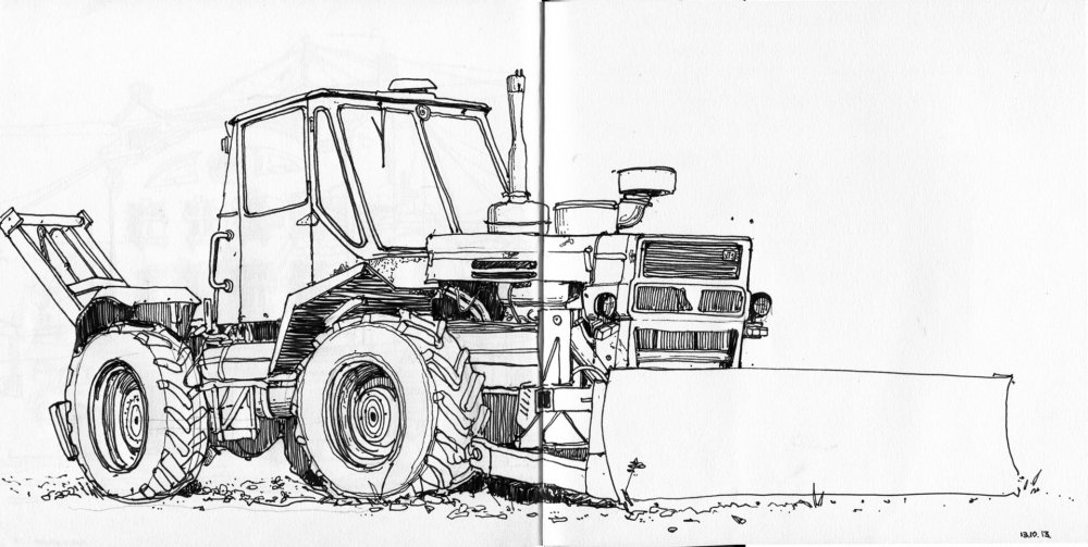 Раскраска трактор Джон Дир