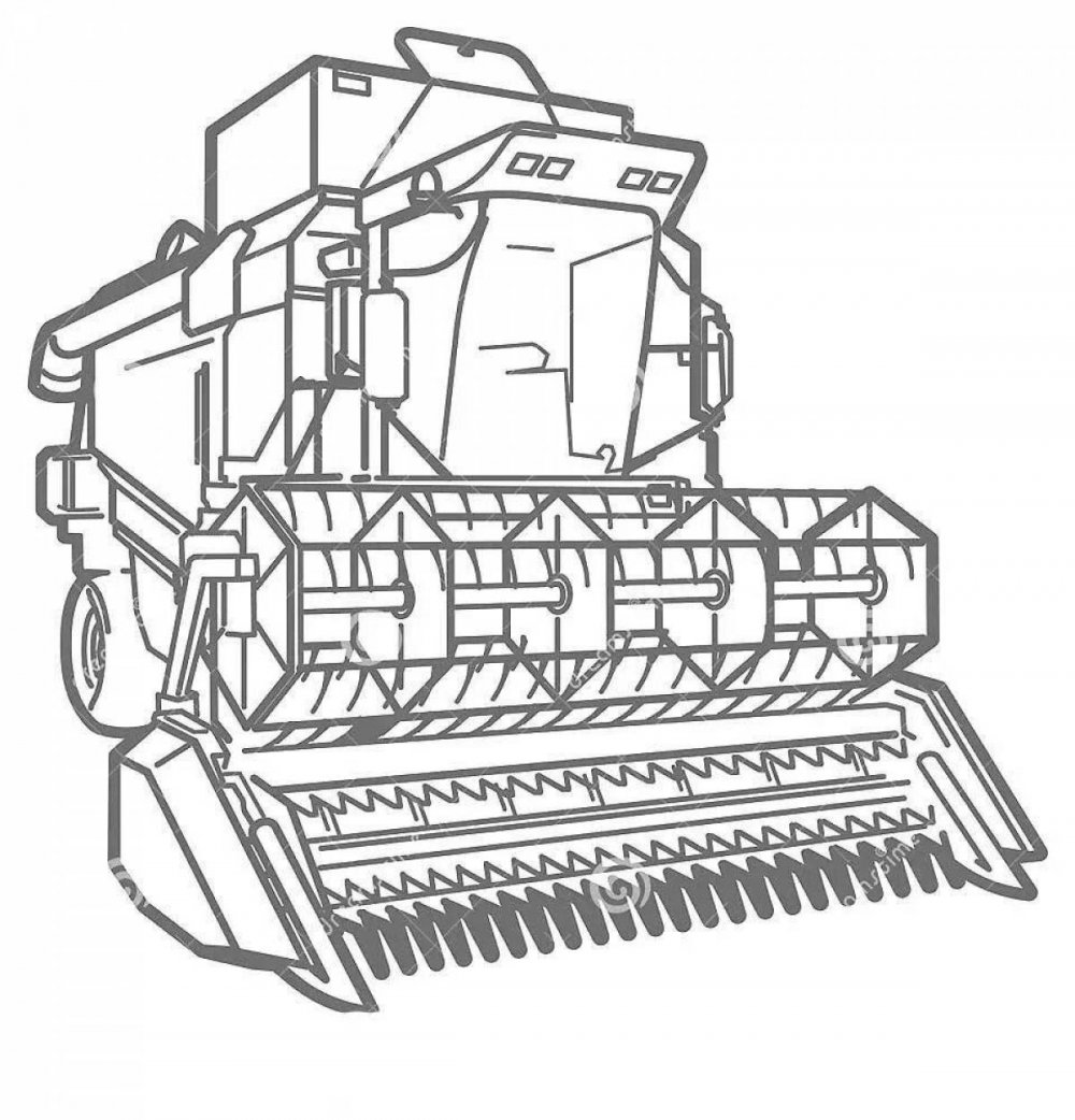 Раскраска комбайн Ростсельмаш