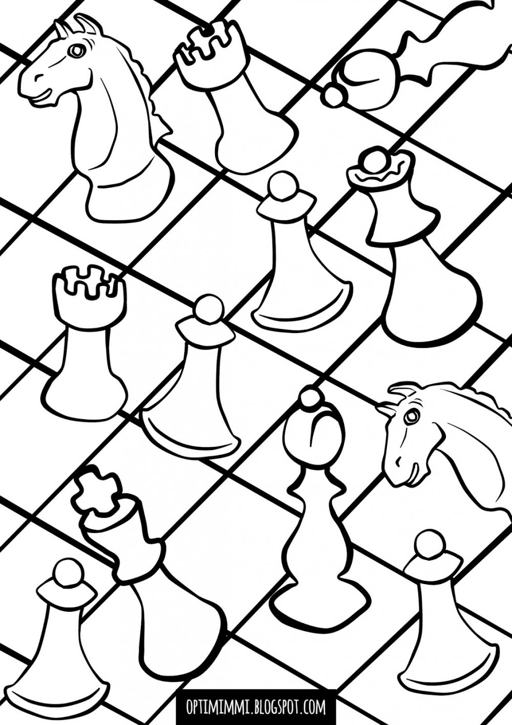 Шахматные фигуры в новогоднем колпаке рисунки