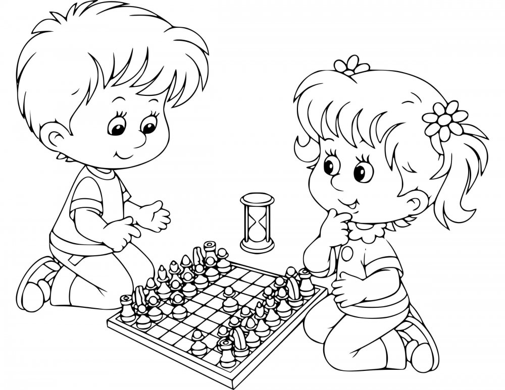 Шахматы рисунок для детей
