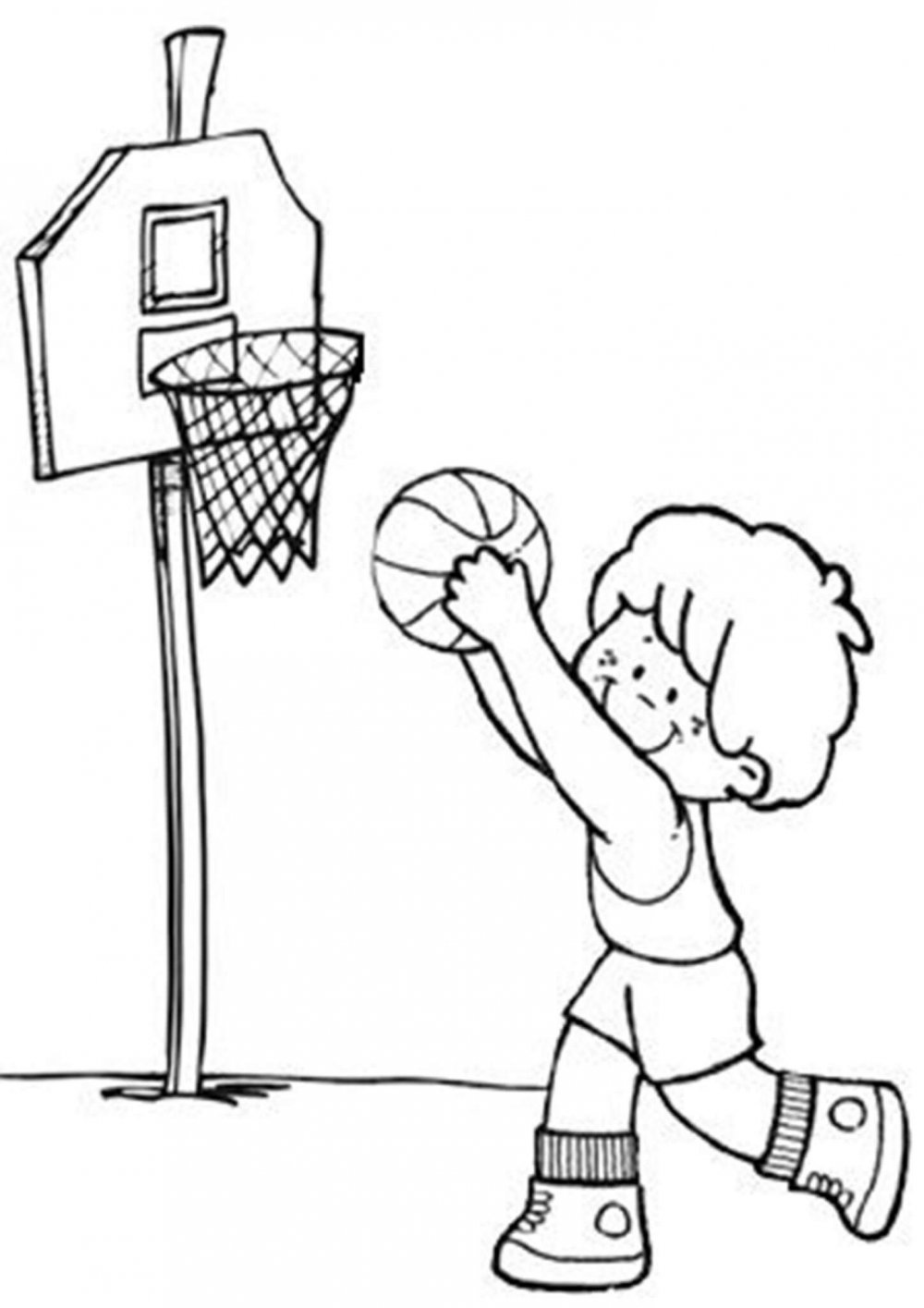 Баскетбол раскраска для подростка
