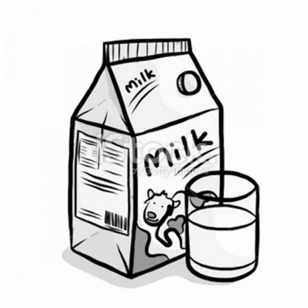 A carton of Milk раскраска