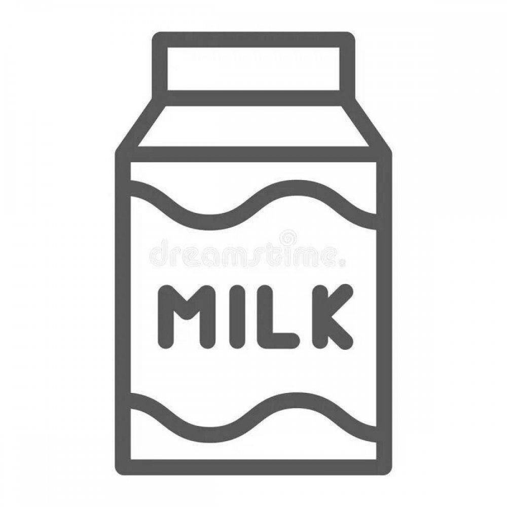 Молоко раскраска для малышей