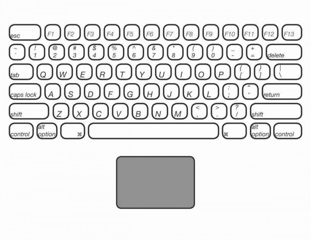 Клавиатура рисунок схематично