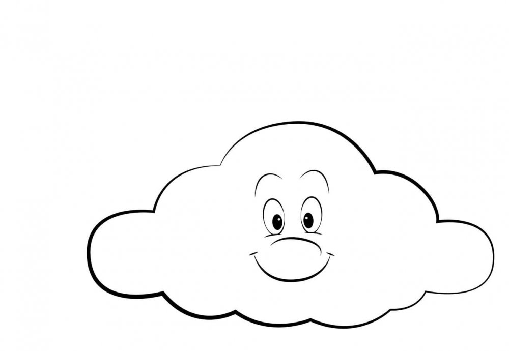 Рисунок облако для раскрашивания