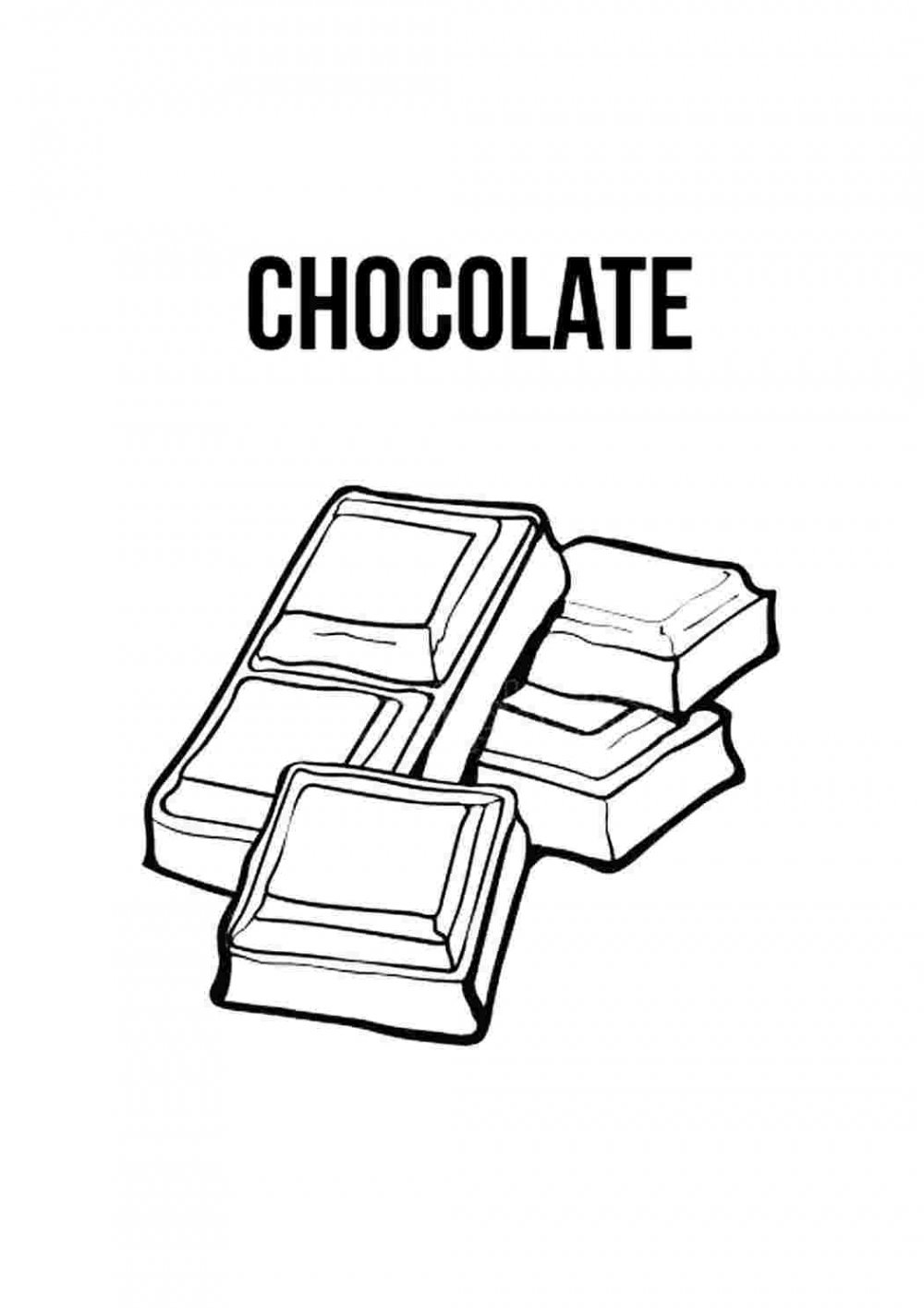 Плитка шоколада в графике