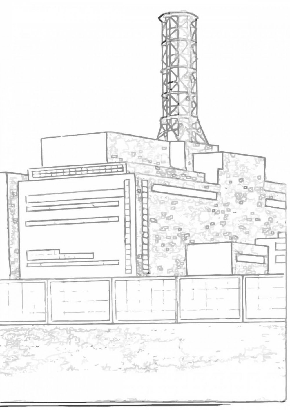 Чернобыль АЭС рисунок