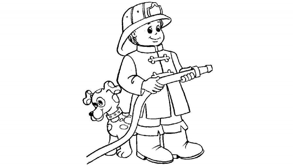 Раскраски на тему пожара для детей