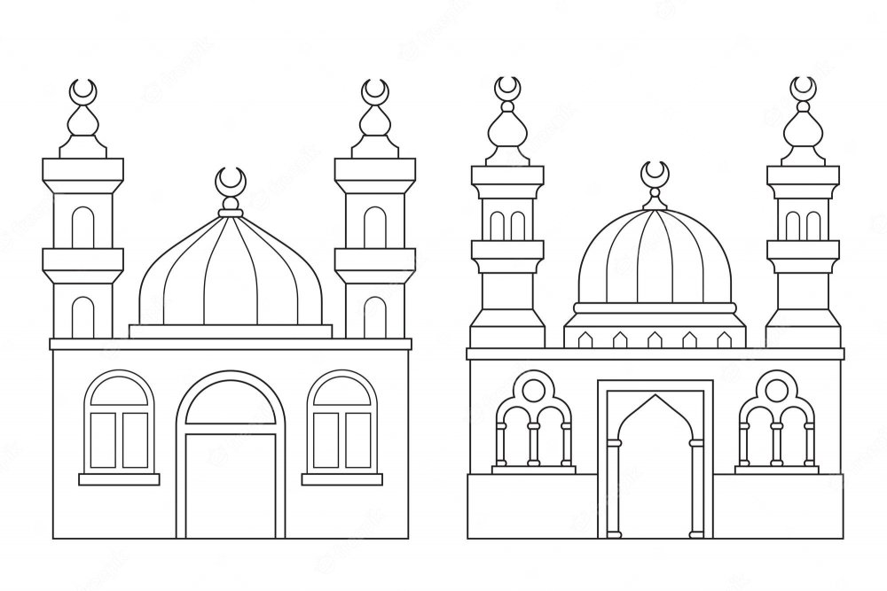 Раскраска антистресс мечеть