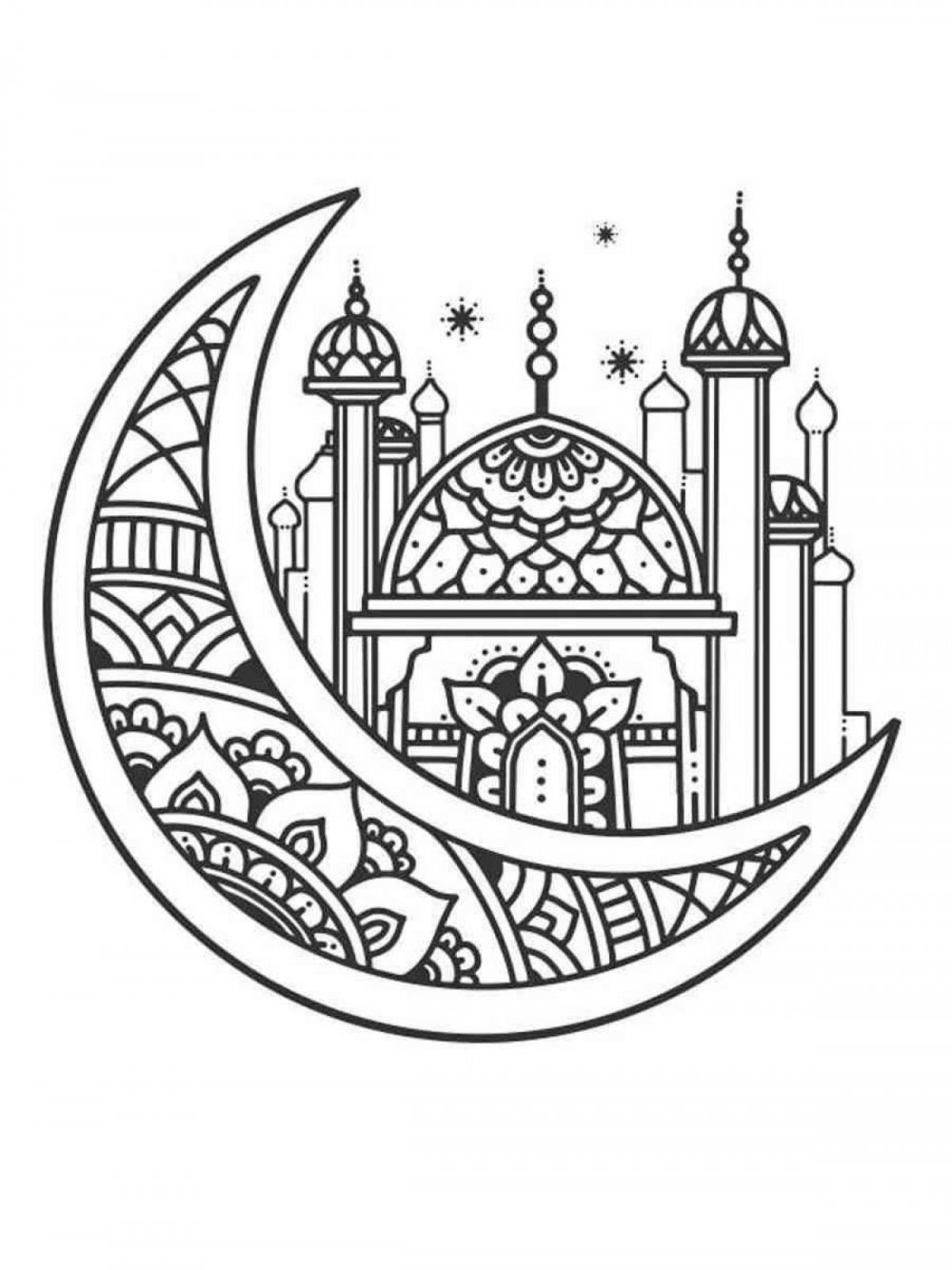 Раскраски для девочек мечеть