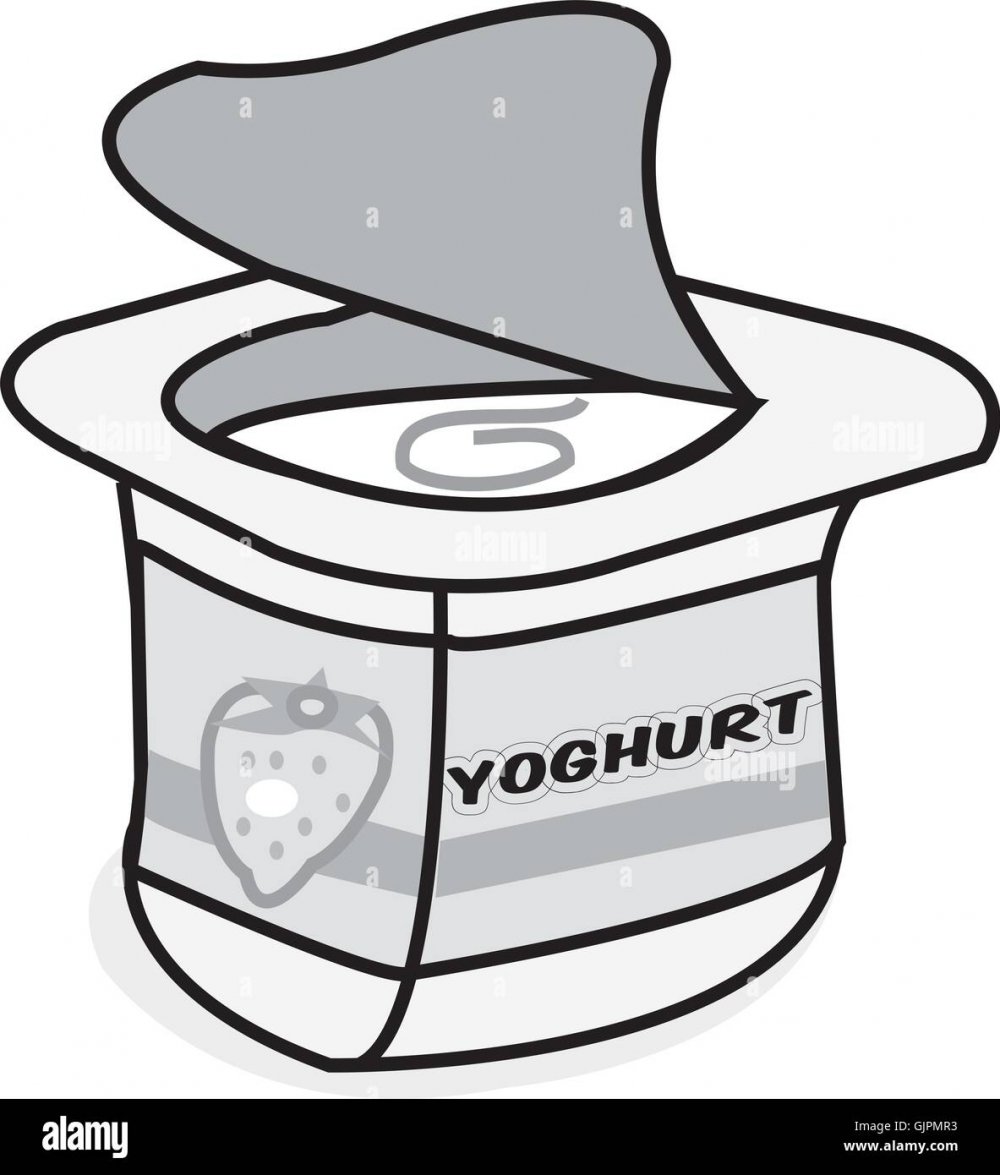 Йогурт раскраска для малышей