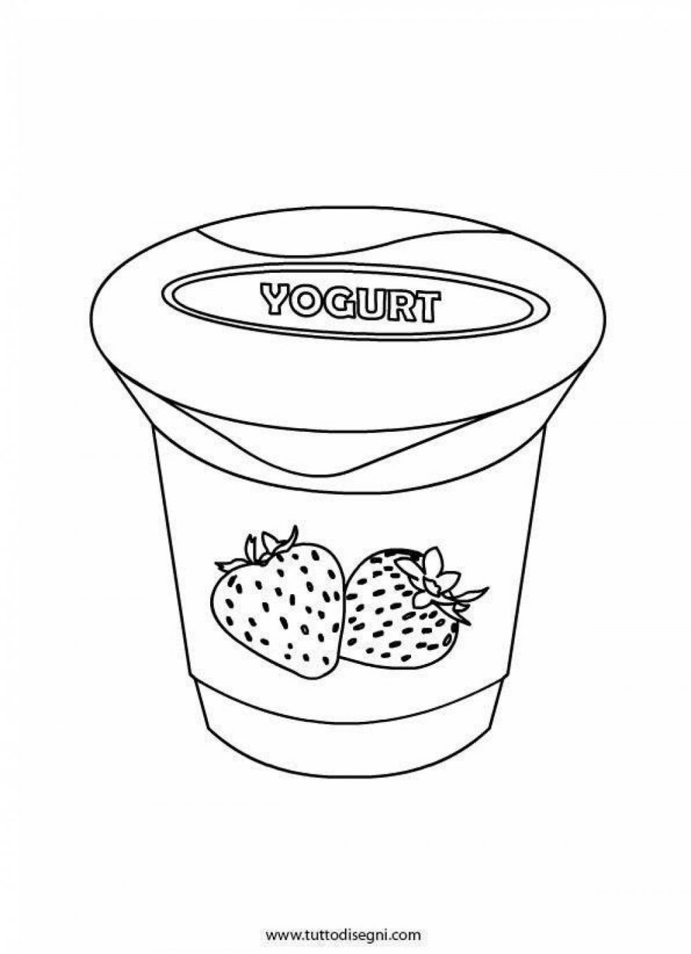 Раскраска буква йогурт