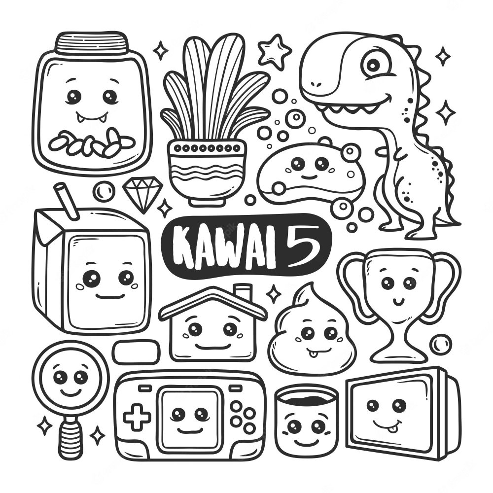 Kawaii food раскраска