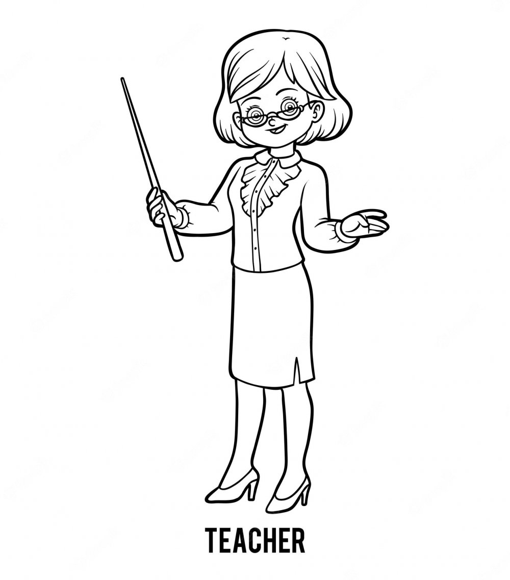 Раскраска профессия учитель