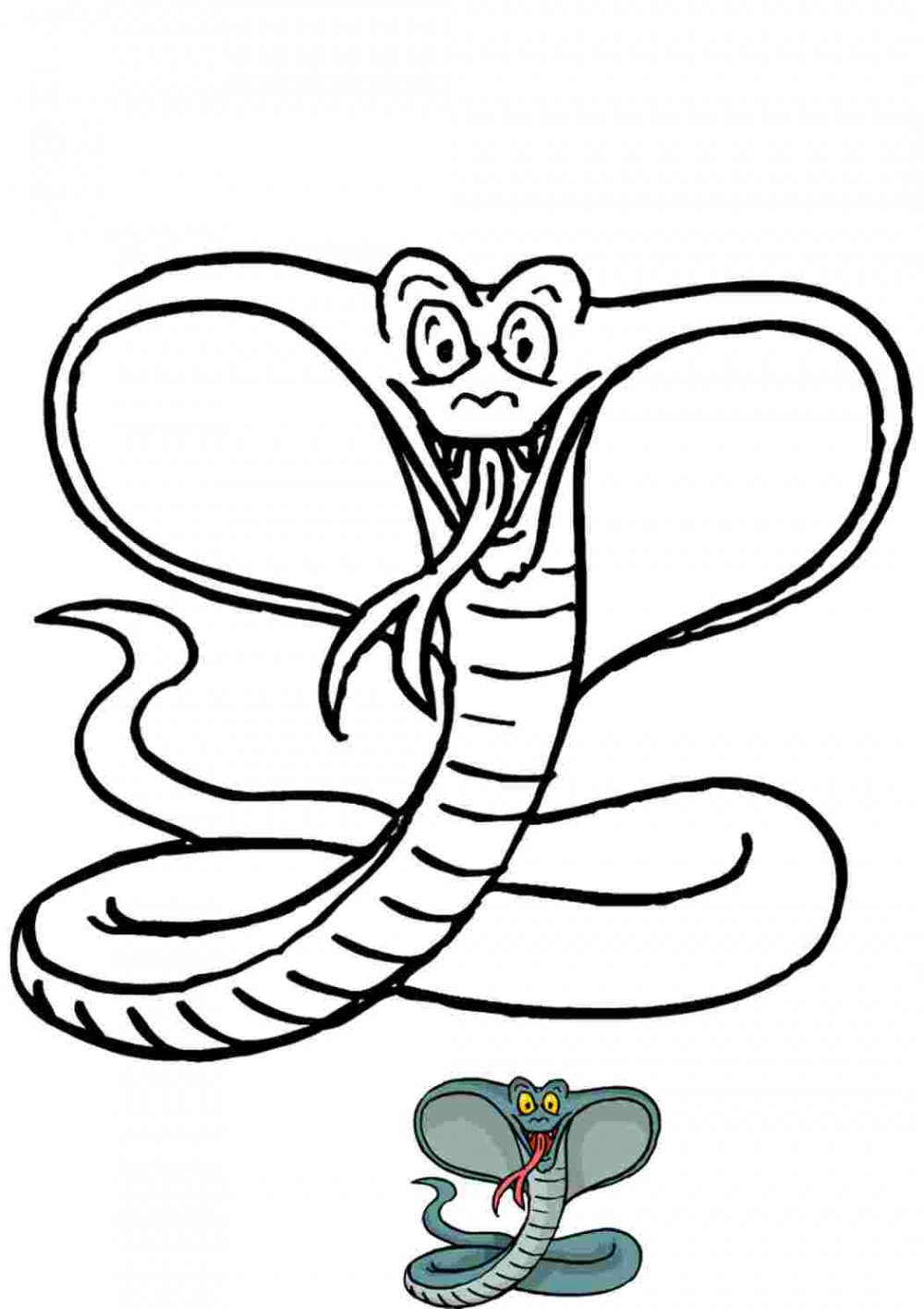 Змея раскраска