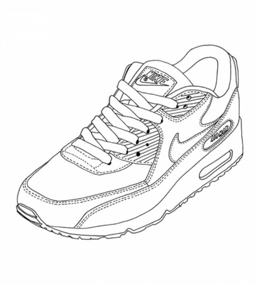 Nike Air Max раскраска