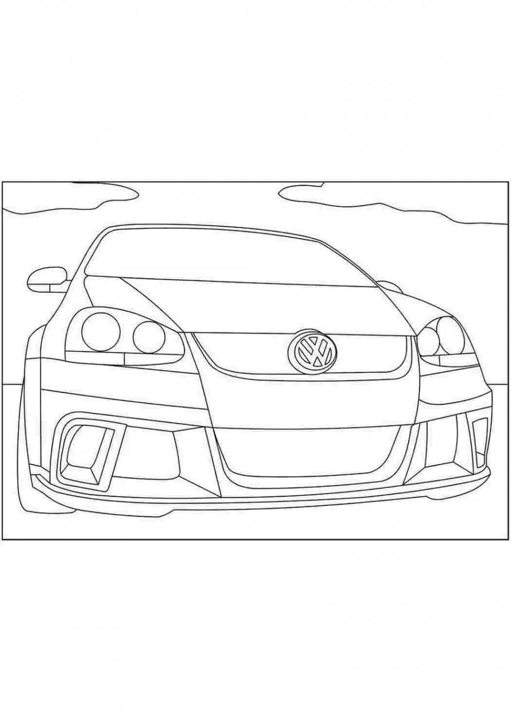 Раскраска Volkswagen Passat b5