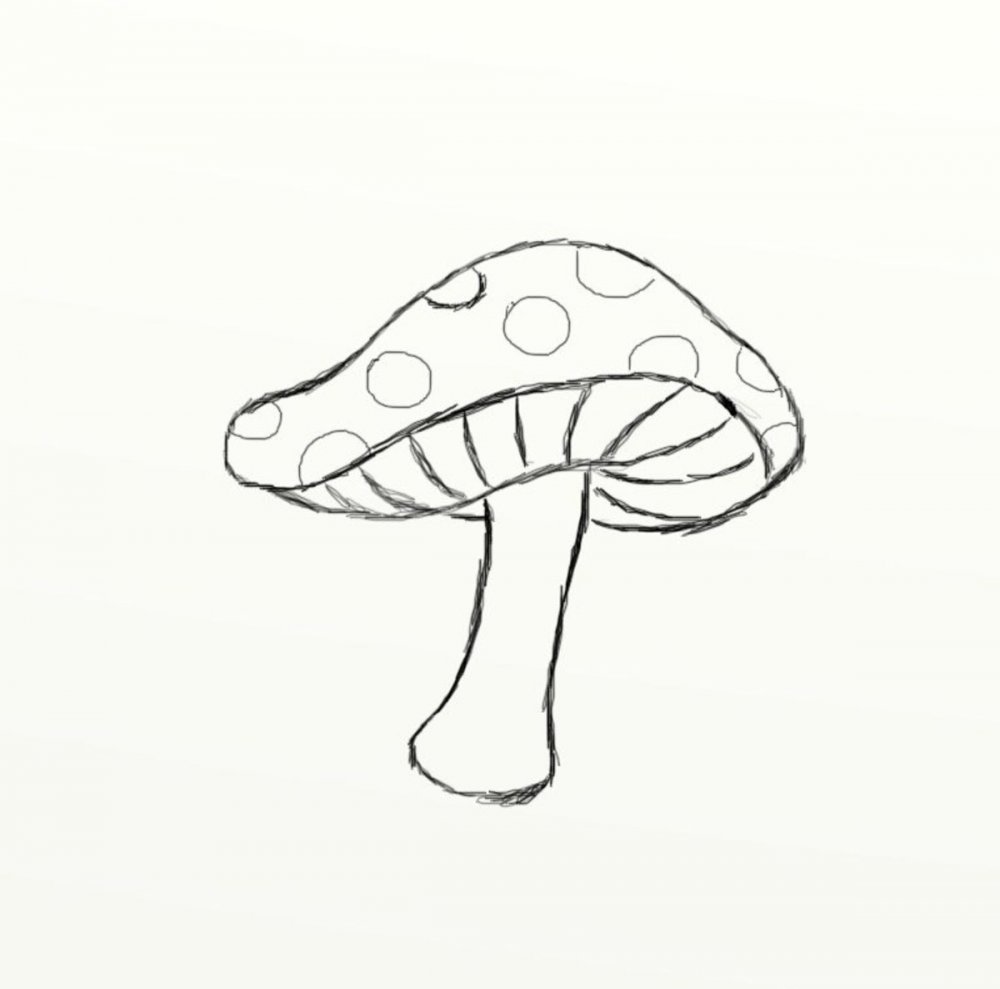 Раскраска грибов из пинтереста