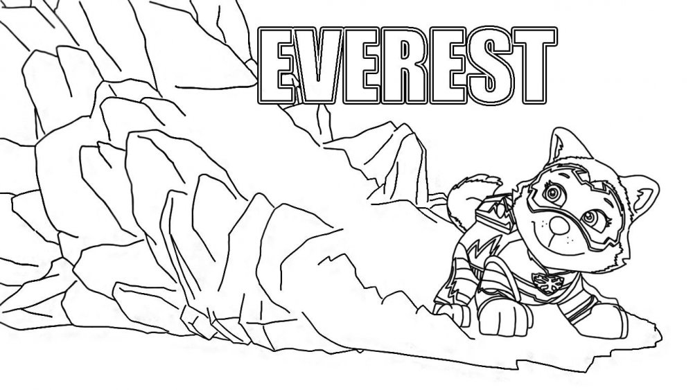 Эверест Щенячий патруль раскраска