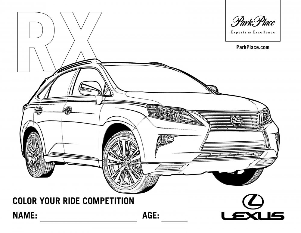 Раскраска Lexus lx570
