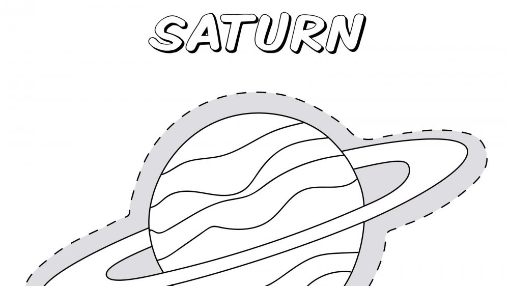 Планеты солнечной системы раскраска Сатурн