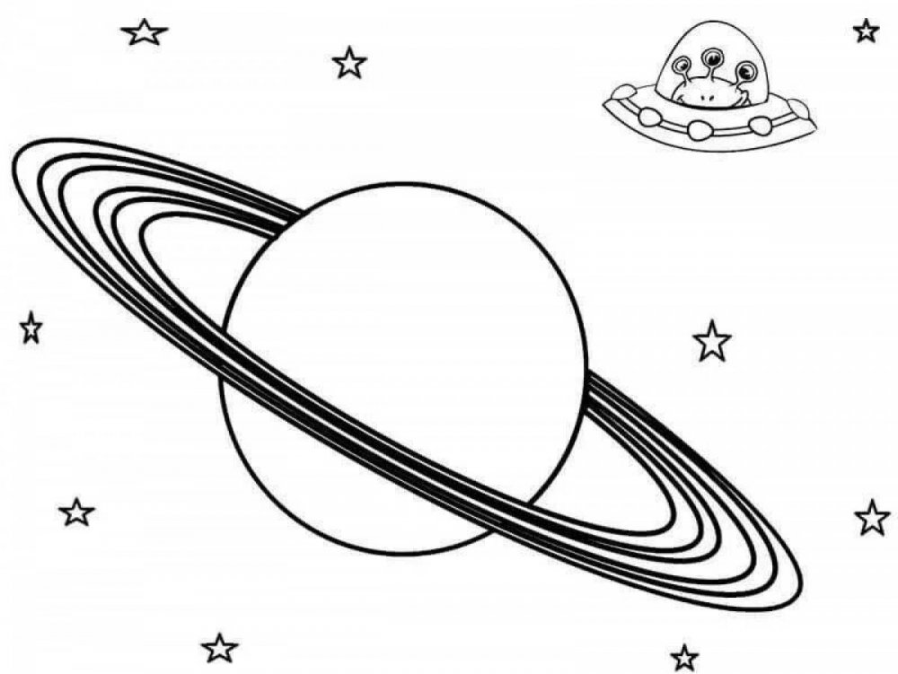 Сатурн раскраска для детей