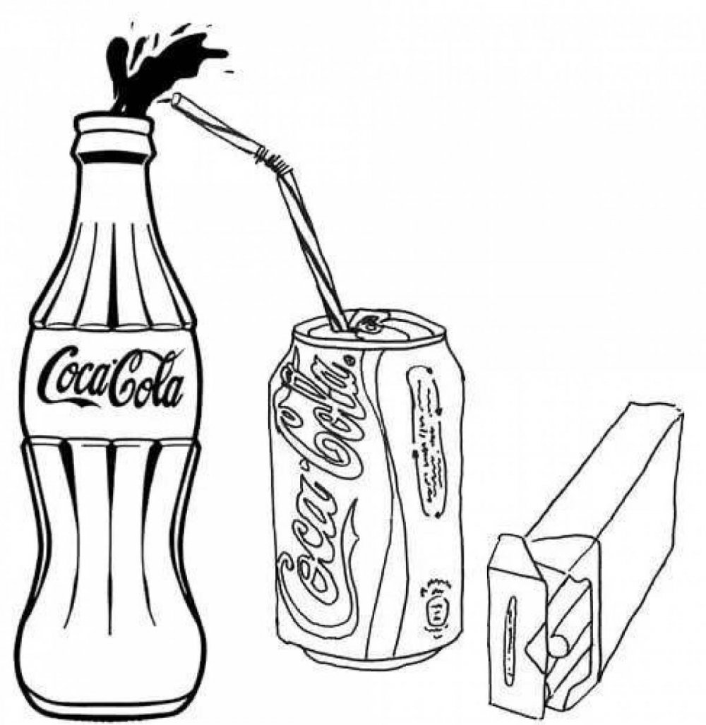 Картинки Кока колы для срисовки