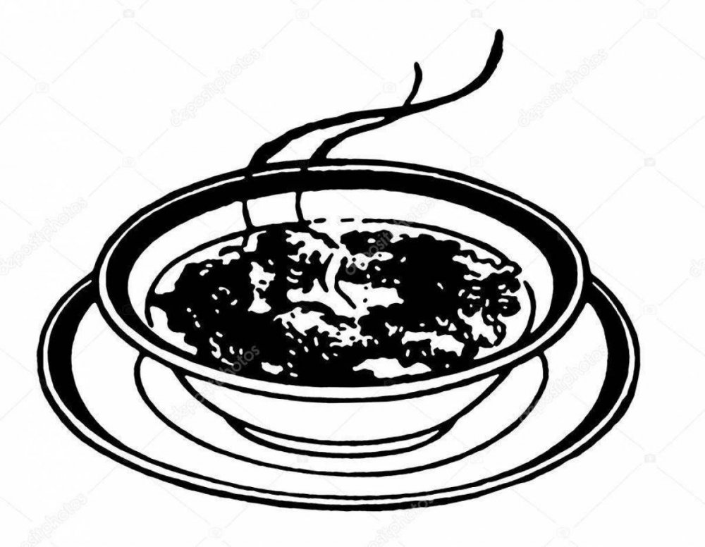 Тарелка супа силуэт