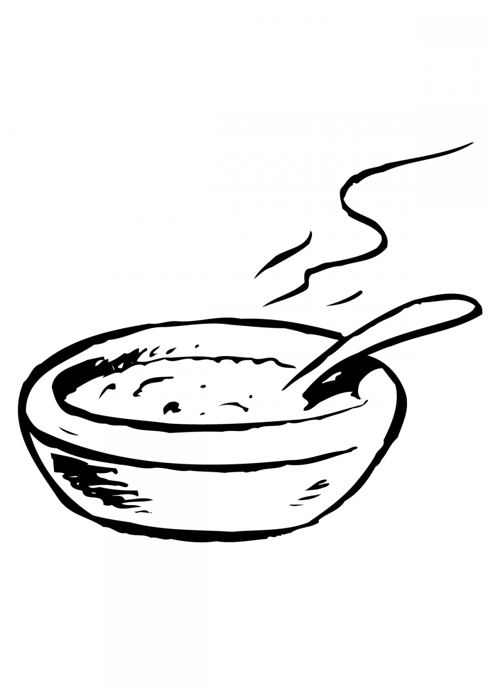 Набросок тарелка супа