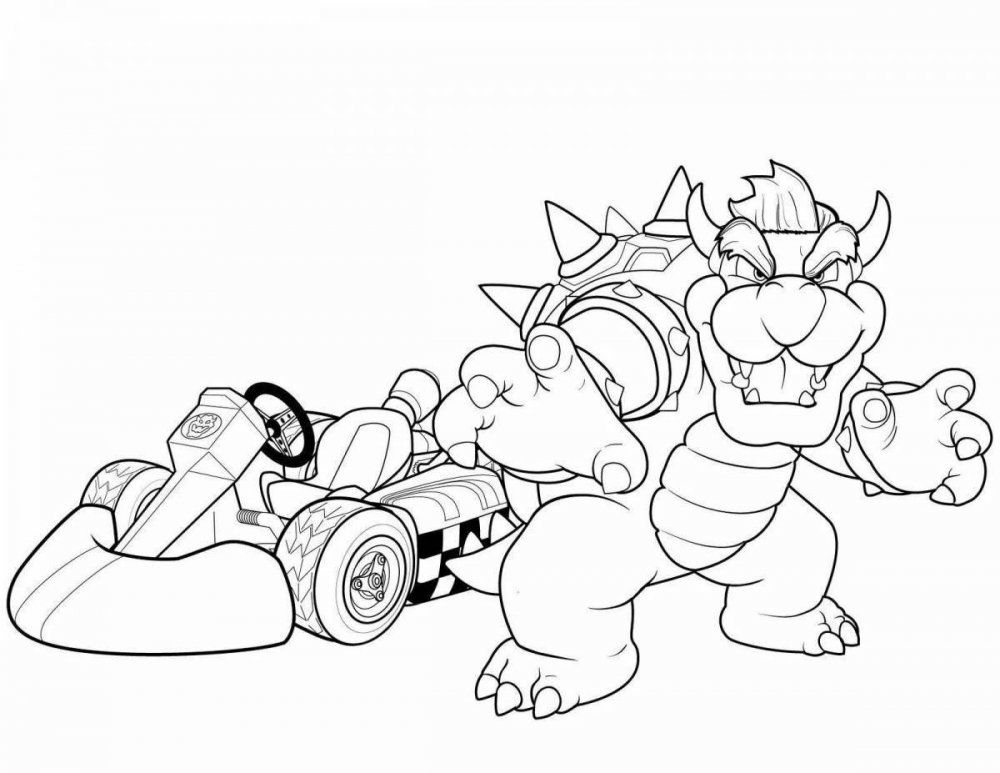 Mario Kart раскраска