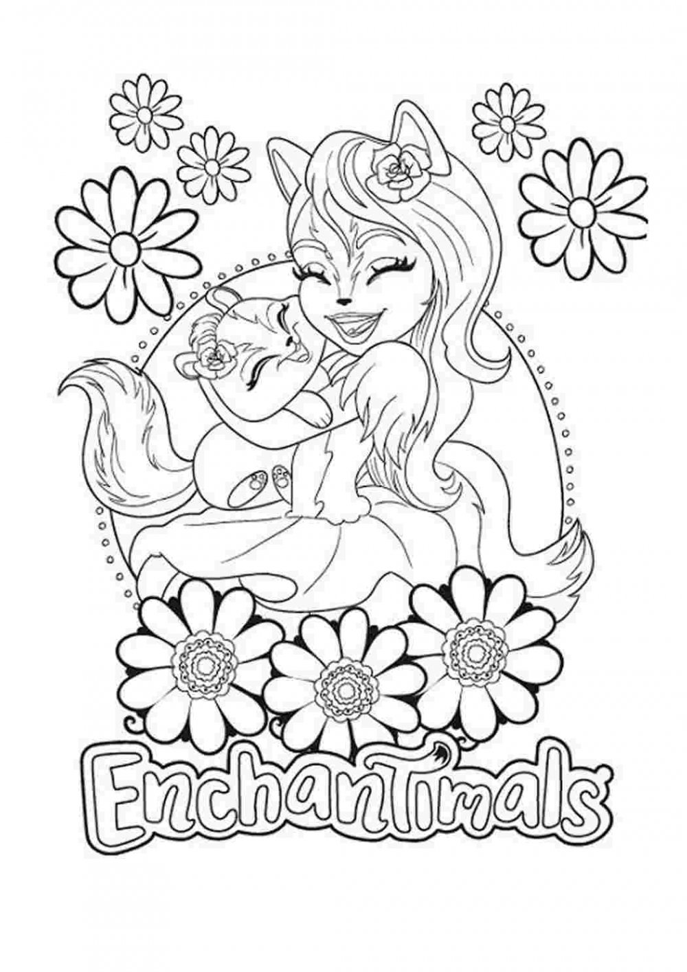 Enchantimals куклы раскраска