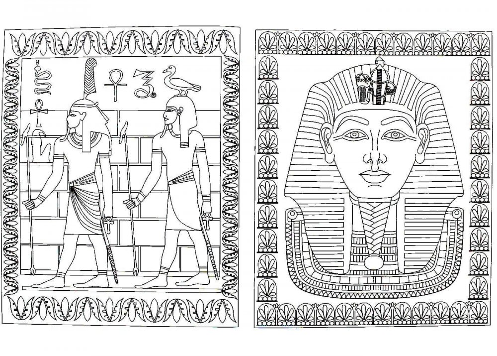 Эскизы египетских художественных