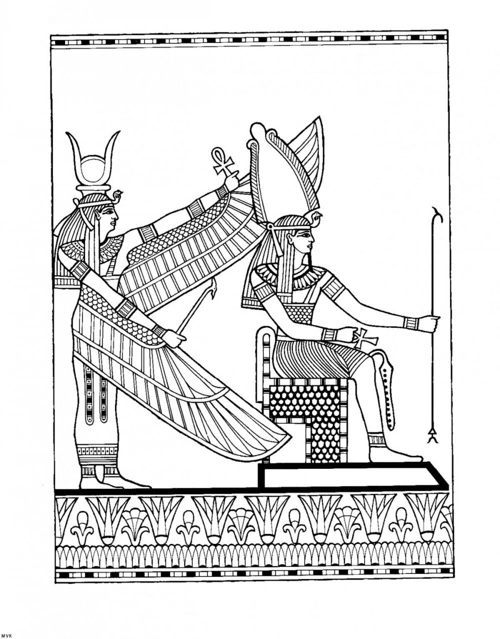 Орнамент древнего Египта лёгкий