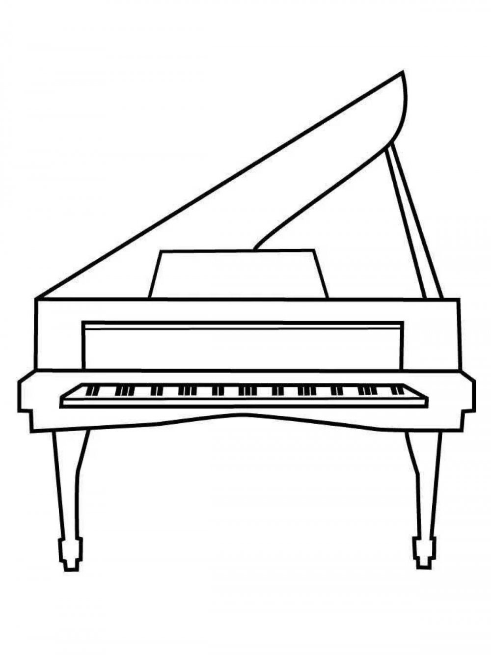 Рояль на белом фоне