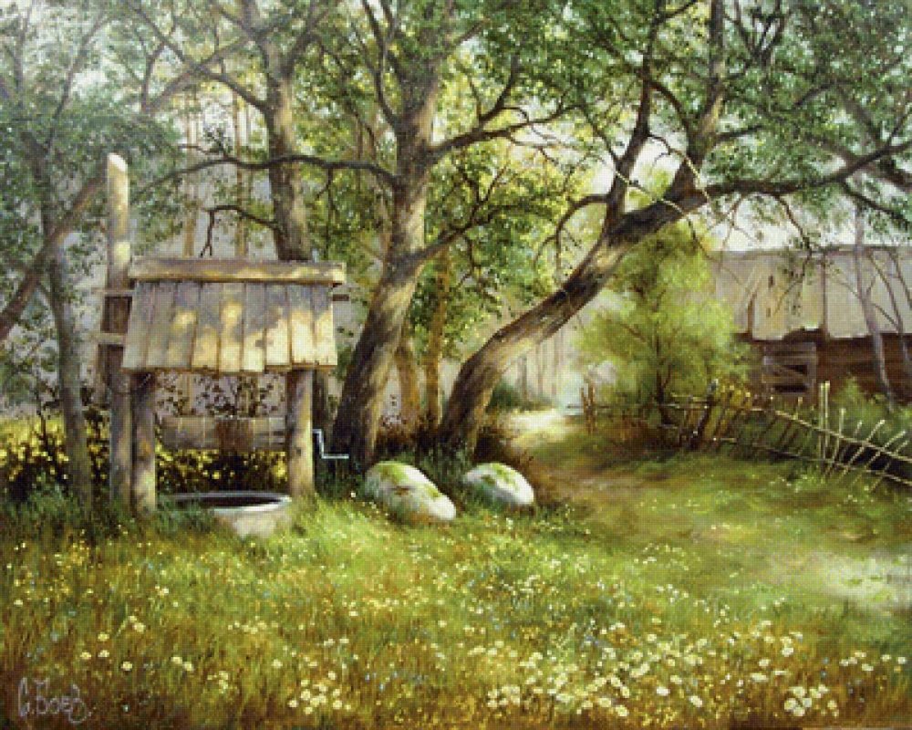 Картины Сергея Боева деревня