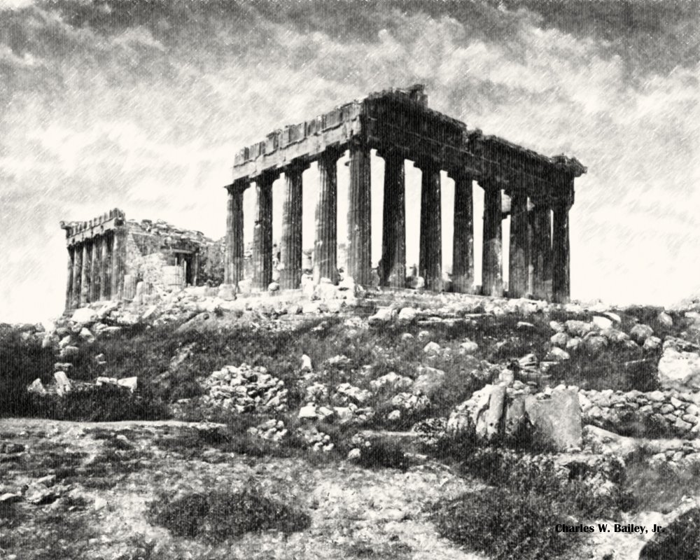 Афины Акрополь развалины Парфенона