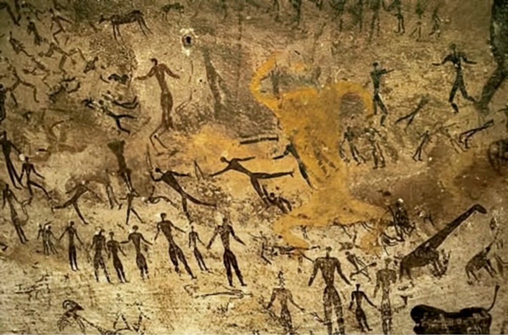 Наскальные рисунки Пиренейского Средиземноморья (8000 лет до н.э.).