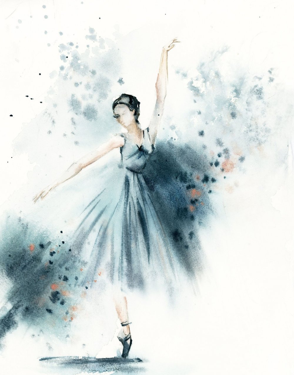 Маленькая балерина рисунок