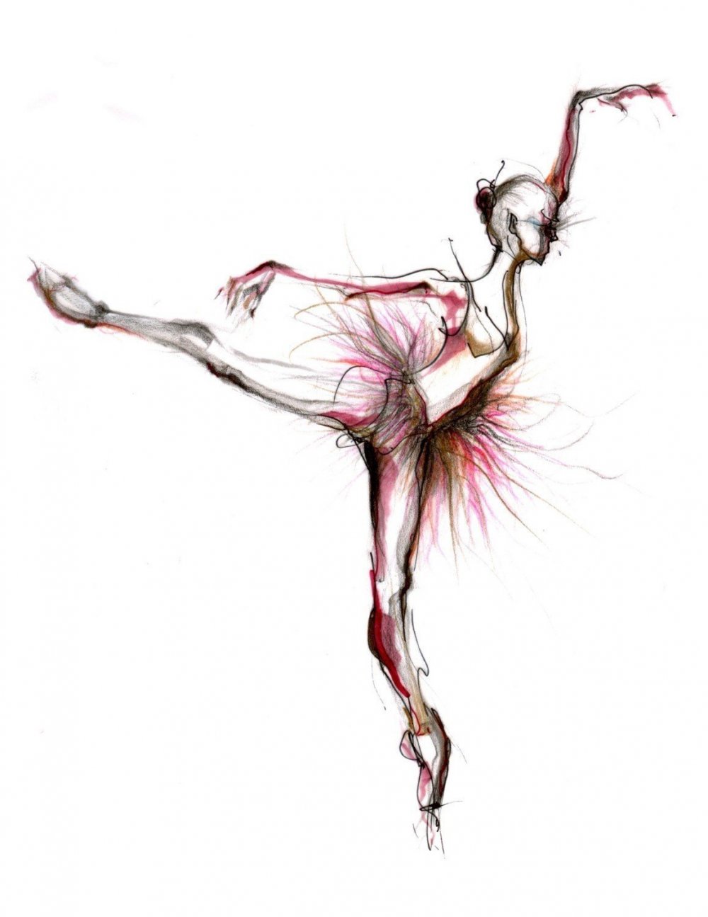 Балерина рисунок поэтапно