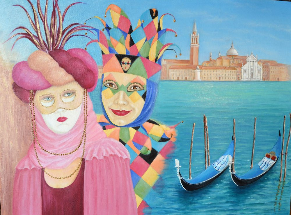 «Карнавал в Венеции» картина Александры экгтер