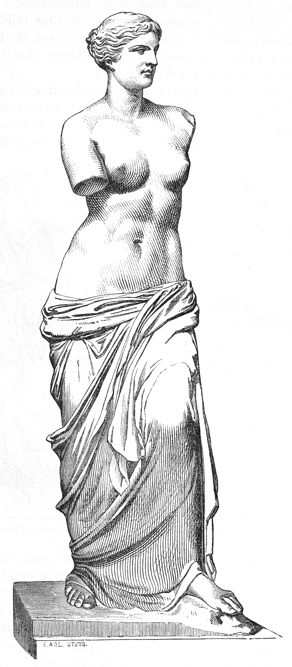 Венера Милосская карандашом